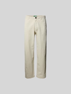 Straight Fit Stoffhose aus Baumwolle Shop The Look MANNEQUINE