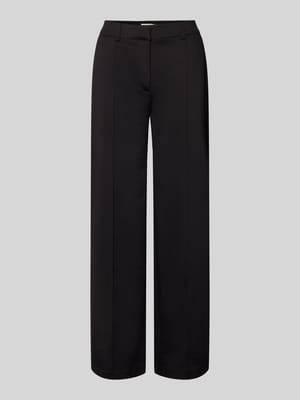 Wide Leg Stoffhose mit fixierten Bügelfalten Modell 'KATE' Shop The Look MANNEQUINE