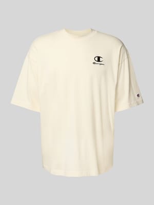 Relaxed fit T-shirt met labelstitching Shop The Look MANNEQUINE