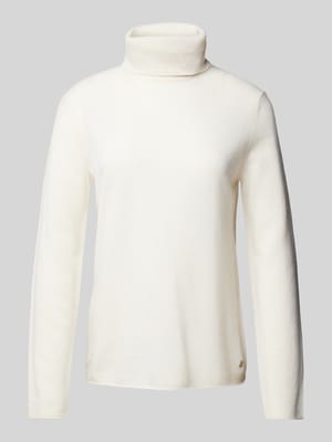 Gebreide kasjmier pullover met col Shop The Look MANNEQUINE