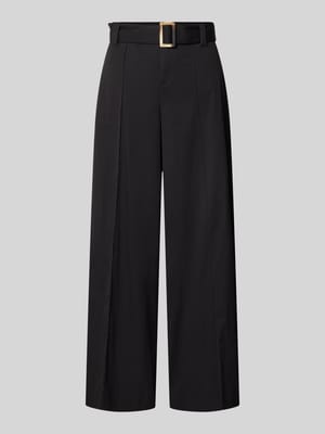Spodnie materiałowe z szeroką nogawką z przeszytym kantem model ‘CARLETTA’ Shop The Look MANNEQUINE