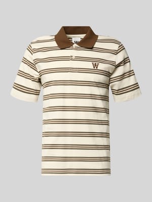 Slim Fit Poloshirt mit Label-Stitching Modell 'Colton' Shop The Look MANNEQUINE