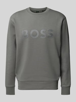 Sweatshirt met labelopschrift, model 'Salbo' Shop The Look MANNEQUINE