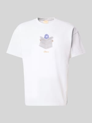 T-shirt met labelstitching Shop The Look MANNEQUINE