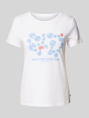 Regular Fit T-Shirt aus reiner Baumwolle Shop The Look MANNEQUINE