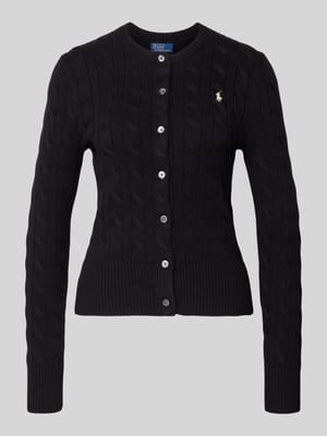 Slim fit gebreid jack, model 'Cardi' Shop The Look MANNEQUINE