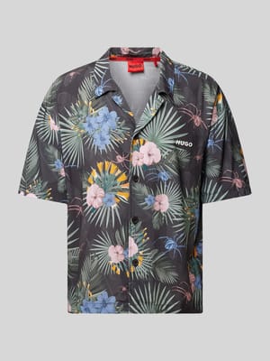 Koszula casualowa o kroju relaxed fit z wiskozy model ‘BEACH’ Shop The Look MANNEQUINE