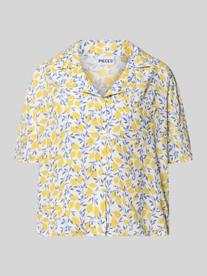 relaxed fit overhemdblouse van pure viscose model 'BARRI' Shop The Look MANNEQUINE