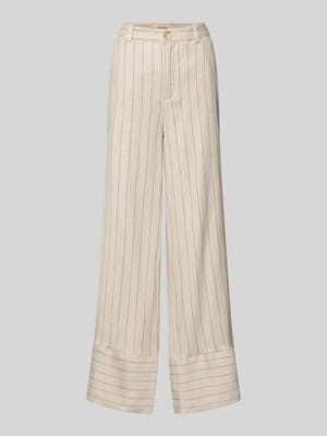 Wide Leg Pants aus Leinen-Mix mit Eingrifftaschen Shop The Look MANNEQUINE