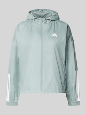 Windbreaker mit Kapuze und Logo Shop The Look MANNEQUINE