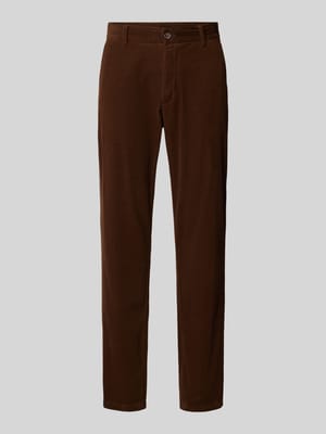 Regular fit corduroy broek met riemlussen Shop The Look MANNEQUINE