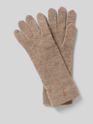 Kaschmirhandschuhe mit Label-Applikation Shop The Look MANNEQUINE