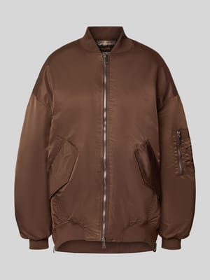 Relaxed Fit Bomberjacke mit Zweiwege-Reißverschluss Shop The Look MANNEQUINE