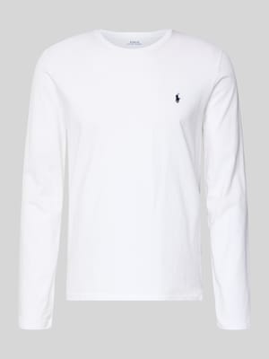 Bluzka z długim rękawem z bawełny z wyhaftowanym logo Shop The Look MANNEQUINE
