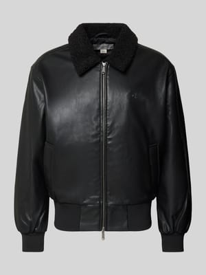 Regular Fit Jacke in Leder-Optik mit Umlegekragen Shop The Look MANNEQUINE