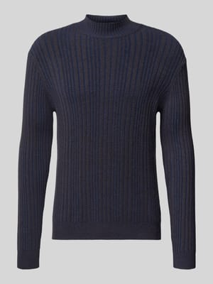 Gebreide pullover met ribboorden, model 'BRIAN' Shop The Look MANNEQUINE