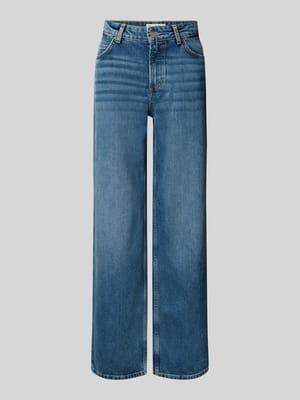 Wide leg jeans van een mix van katoen en viscose Shop The Look MANNEQUINE