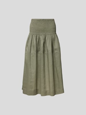 Midirock mit Smok-Detail Shop The Look MANNEQUINE