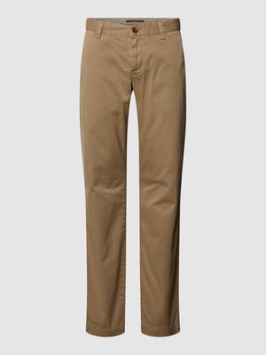 Spodnie o kroju slim fit z wpuszczaną kieszenią model ‘LOU’ Shop The Look MANNEQUINE