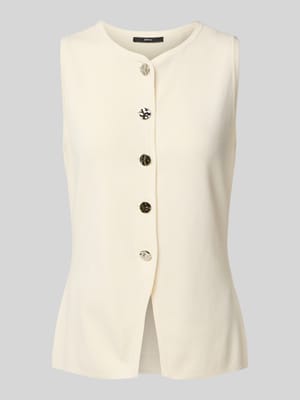 Weste aus Viskose-Mix mit Knopfleiste Shop The Look MANNEQUINE