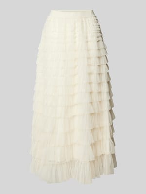 Midirok met volantzoom, model 'FAIRY' Shop The Look MANNEQUINE