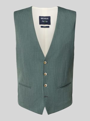 Slim Fit Weste mit Kleinstruktur Shop The Look MANNEQUINE