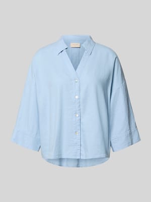 Boxy Fit Bluse mit V-Ausschnitt Modell 'Lava' Shop The Look MANNEQUINE