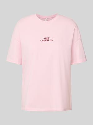 T-shirt o kroju oversized z czystej bawełny model ‘KINNA’ Shop The Look MANNEQUINE