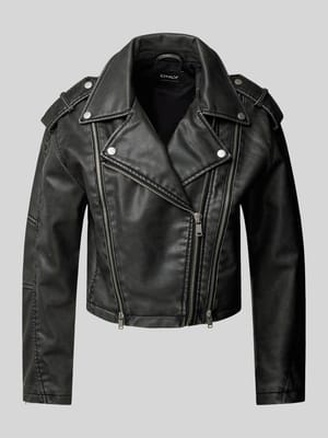 Bikerjacke mit Bandkragen Modell 'CASEY' Shop The Look MANNEQUINE