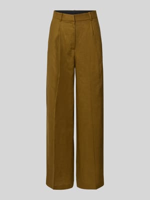 Straight Fit Leinenhose mit Bügelfalten Modell 'Tempoli' Shop The Look MANNEQUINE