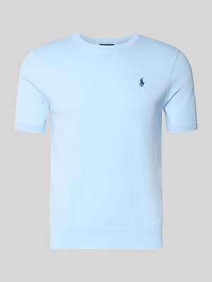 Slim Fit T-shirt van puur katoen Shop The Look MANNEQUINE