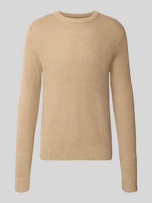 Strickpullover mit Rundhalsausschnitt Modell 'PANNEL' Shop The Look MANNEQUINE