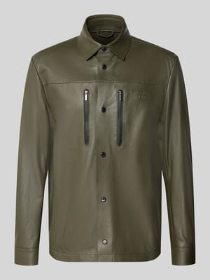 regular fit leren jack van echt lamsleer model 'LH_PS SPIRIT70 ST' - Porsche x BOSS Shop The Look MANNEQUINE