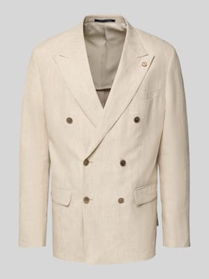 Regular fit colbert van linnen met klepzakken Shop The Look MANNEQUINE