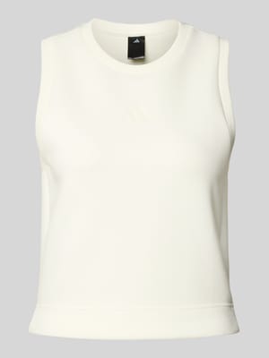 Top met labelprint en ronde hals Shop The Look MANNEQUINE