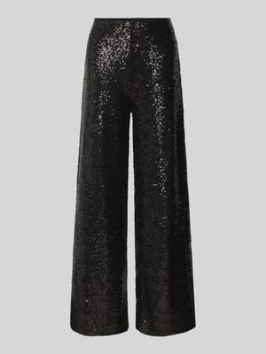 Wide fit stoffen broek met all-over pailletten, model 'Fauca' Shop The Look MANNEQUINE