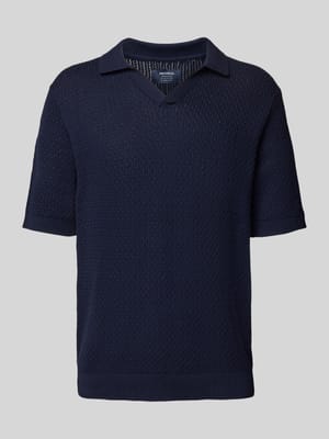Regular Fit Poloshirt mit Strukturmuster Shop The Look MANNEQUINE