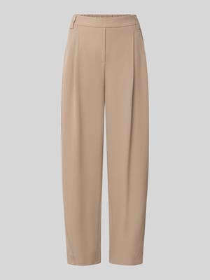 relaxed fit rechte broek met bandplooien model 'Metta' Shop The Look MANNEQUINE