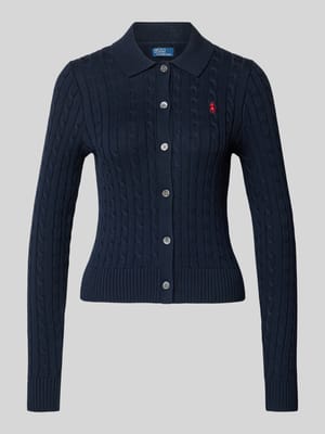 Slim Fit Strickjacke aus reiner Baumwolle Shop The Look MANNEQUINE