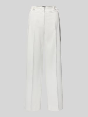 Straight leg stoffen broek met structuurmotief Shop The Look MANNEQUINE