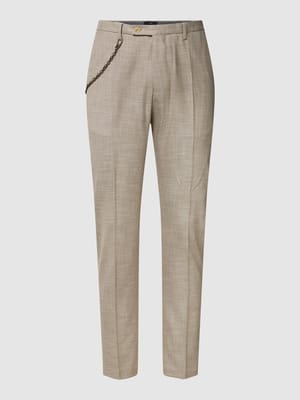Pantalon met structuurmotief Shop The Look MANNEQUINE