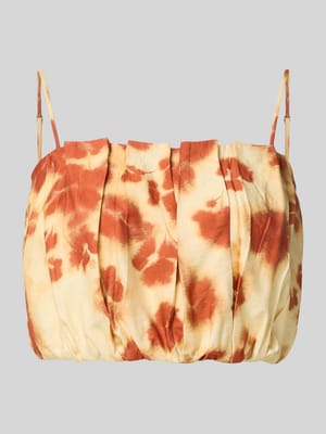 Kort top met draperieën en spaghettibandjes Shop The Look MANNEQUINE