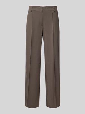 Straight leg pantalon met vaste persplooien Shop The Look MANNEQUINE