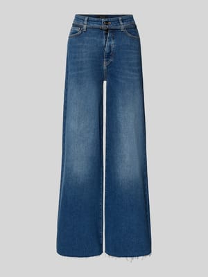 Jeansy o kroju wide fit z tasiemką w talii Shop The Look MANNEQUINE