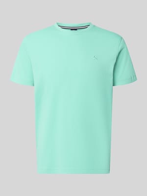 T-Shirt mit Rundhalsausschnitt und Logo-Stitching Shop The Look MANNEQUINE