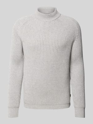 Gebreide pullover met opstaande kraag, model 'Kearth' Shop The Look MANNEQUINE