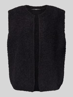 Gilet in bouclélook met ronde hals Shop The Look MANNEQUINE