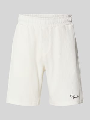 Sweatshorts mit Logo-Stitching und elastischem Bund Shop The Look MANNEQUINE