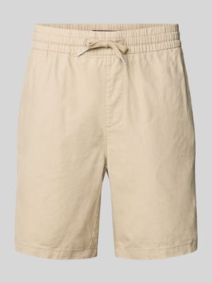 Regular fit bermuda van een mix van linnen en katoen, model 'barton' Shop The Look MANNEQUINE