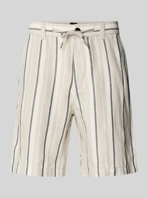 Straight Leg Chinoshorts Leinen-Baumwoll-Mix Modell 'CHINO_ST_SHORTS_2' Shop The Look MANNEQUINE